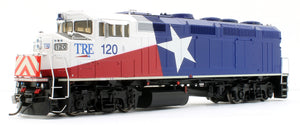HO Scale F59PH - TRE (Lone Star Solid Blue) #120 Diesel Locomotive - DCC Sound