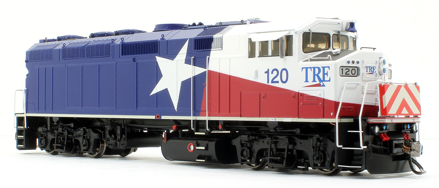 HO Scale F59PH - TRE (Lone Star Solid Blue) #120 Diesel Locomotive - DCC Sound