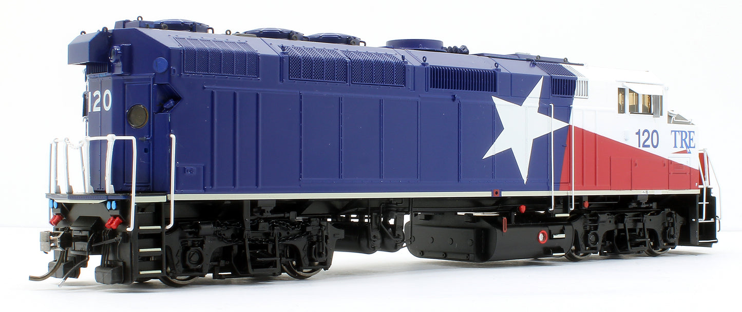 HO Scale F59PH - TRE (Lone Star Solid Blue) #120 Diesel Locomotive - DCC Sound