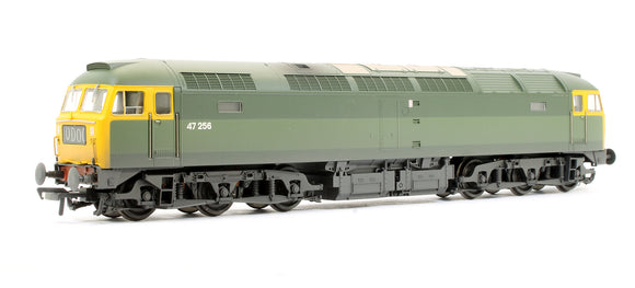 Pre-Owned Class 47256 BR Green Full Yellow Ends Diesel Locomotive (Weathered)