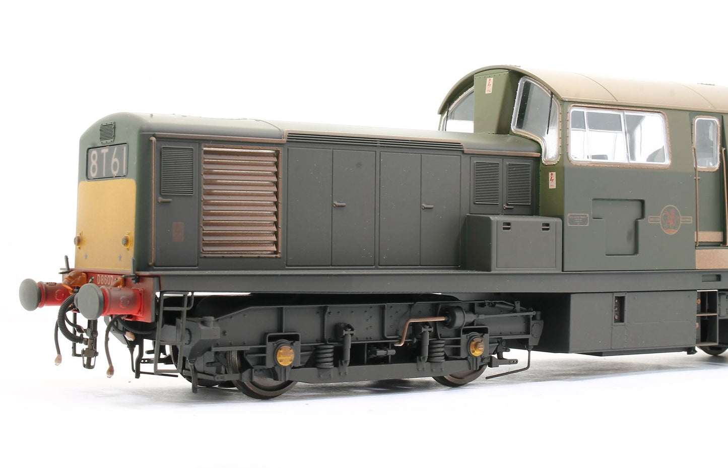 Class 17 Clayton BR green D8607 (small yellow panel) Diesel Locomotive - Weathered