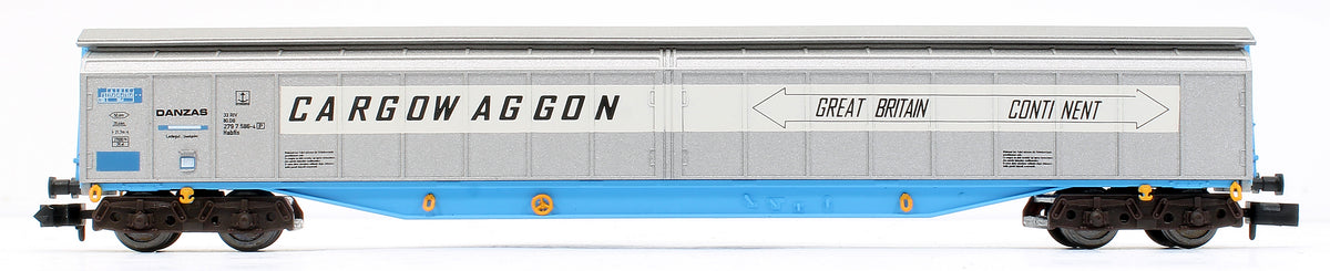 Pre-Owned Ferry Wagon Cargowaggon 33 80 279 7586-4P White Stripe