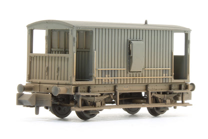 Midland 20 Ton Brake Van BR Grey (With Duckets) 357914 - Weathered