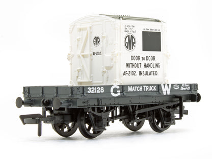 Pre-Owned 1 Plank Wagon GWR Grey With 'GWR' AF Container 32128