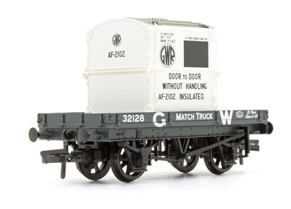 Pre-Owned 1 Plank Wagon GWR Grey With 'GWR' AF Container 32128