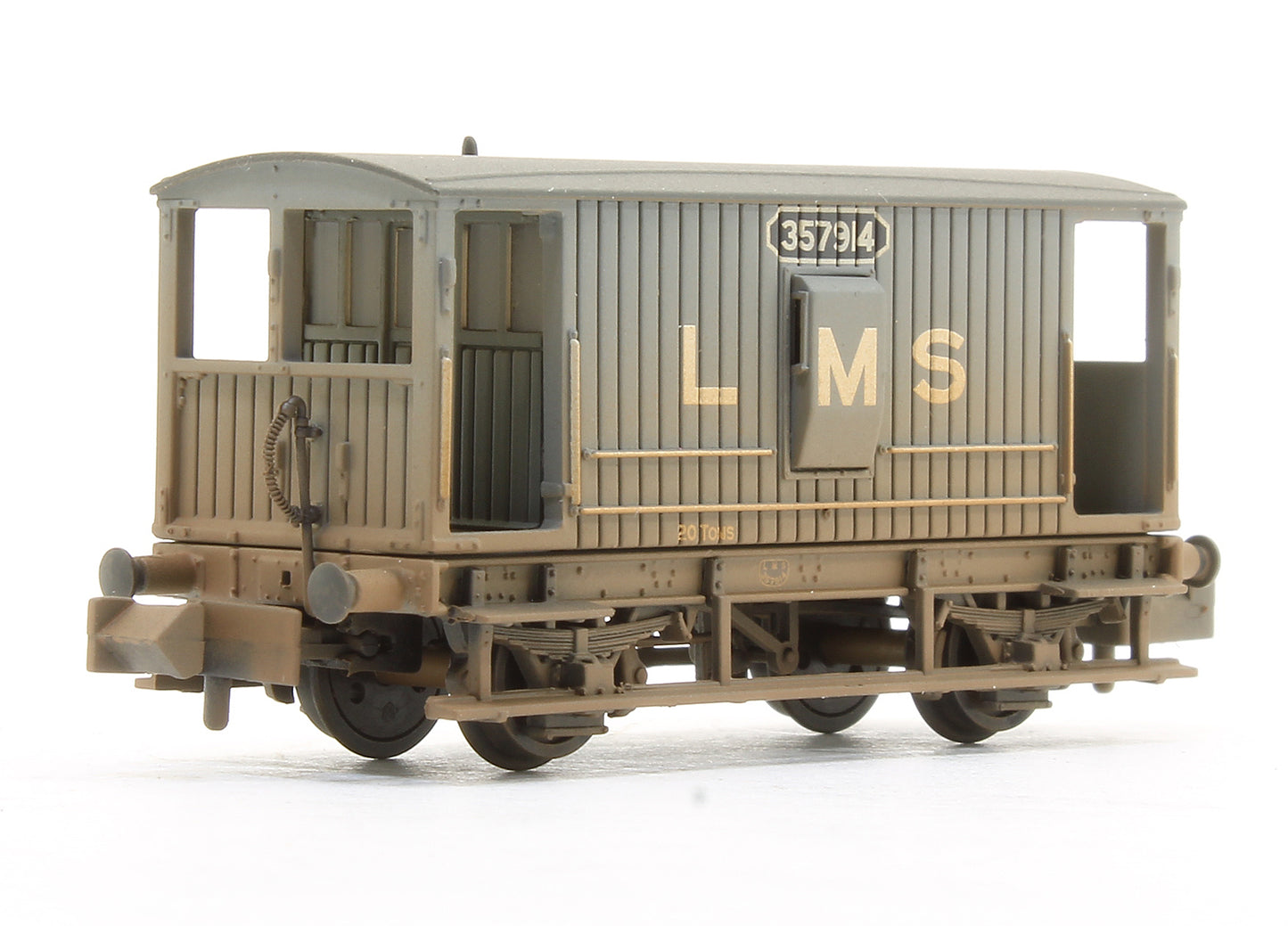 MR 20T Brake Van With Duckets LMS Grey Weathered 357914