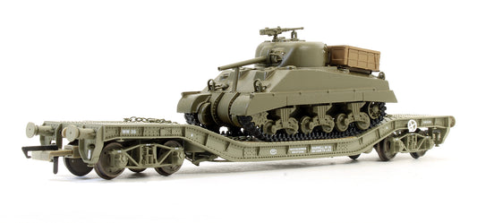 Pre-Owned Warwell A Flat Wagon No.36 With Sherman Tank