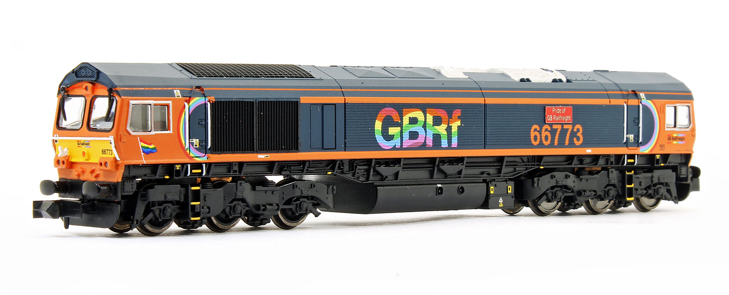 Pre-Owned Class 66 773 'Pride Of GB Railfreight' GBRf Rainbow Logo Diesel Locomotive