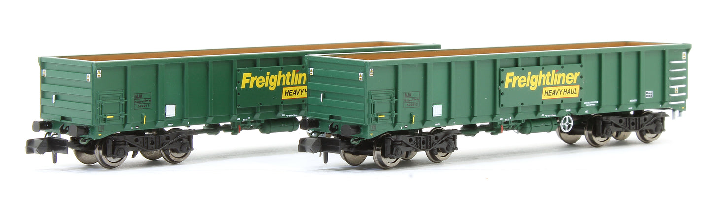 Pre-Owned MJA Freightliner Heavy Haul Bogie Box Van Twin Pack 502011 & 502012