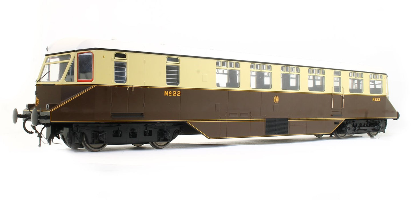 GWR AEC ‘Razor Edge' Railcar GWR Chocolate/Cream (White roof & monogram) No.22 Diesel Locomotive