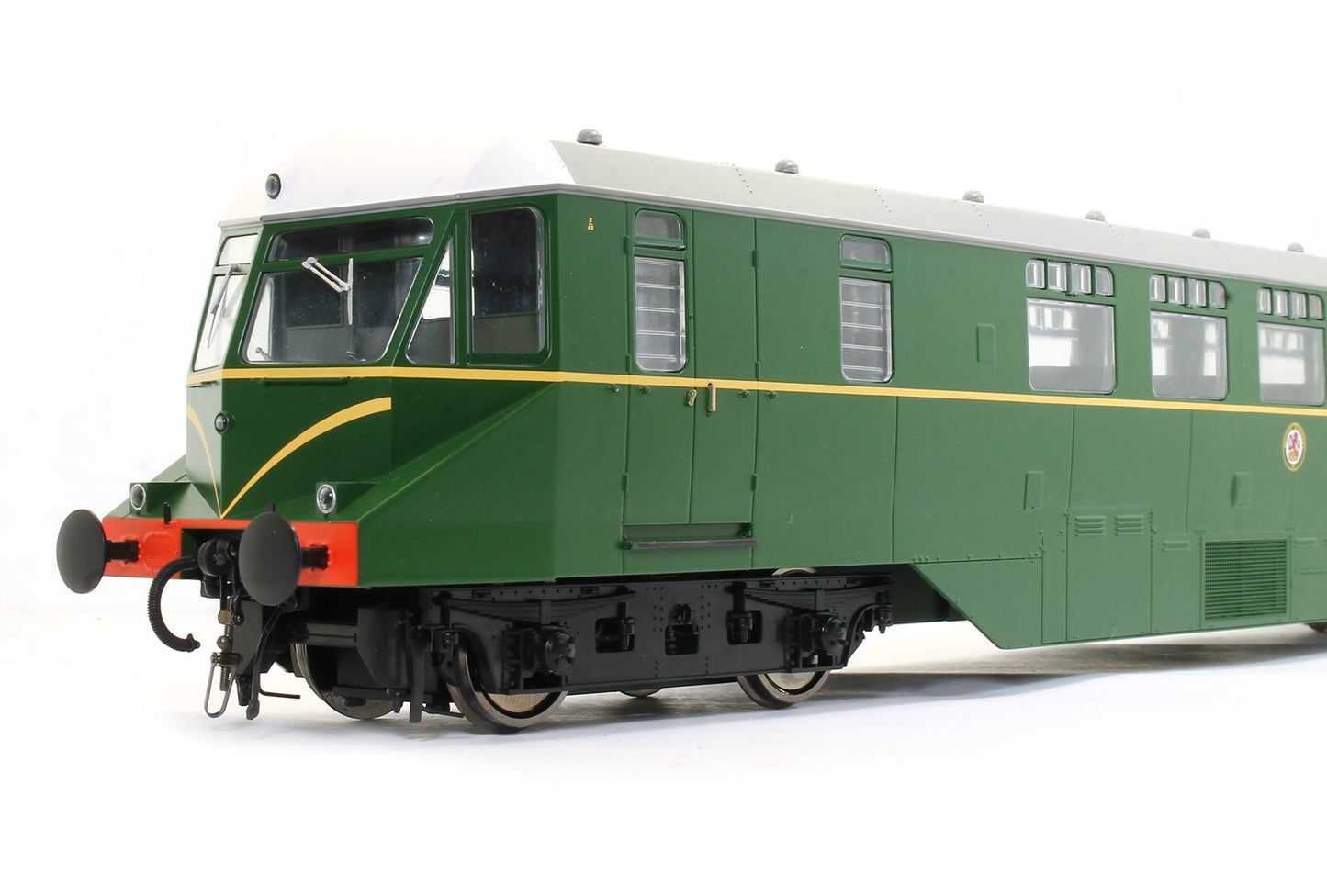 GWR AEC ‘Razor Edge' Railcar BR green with speed whiskers (white cab roofs) No.W32W Diesel Locomotive