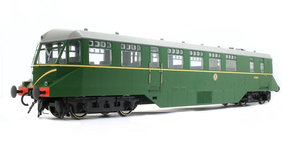 GWR AEC ‘Razor Edge' Railcar BR green with speed whiskers (dark grey roof) No.W26W