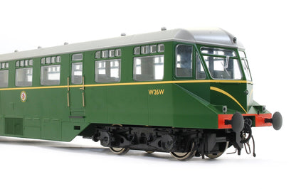 GWR AEC ‘Razor Edge' Railcar BR green with speed whiskers (dark grey roof) No.W26W Diesel Locomotive