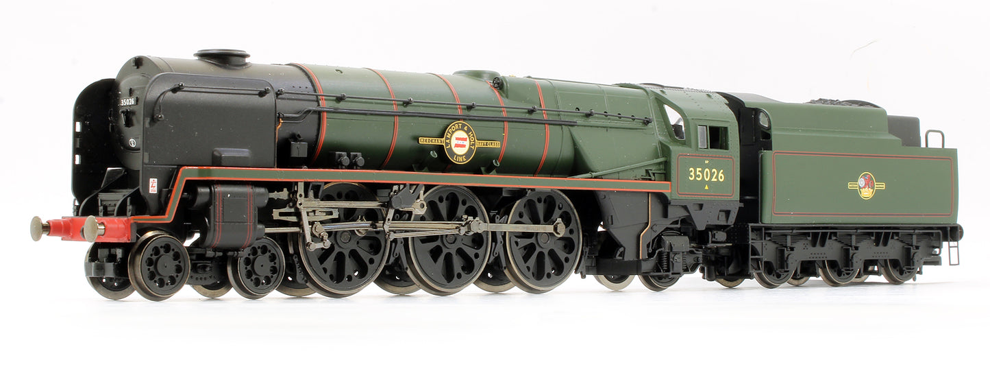 Pre-Owned BR 4-6-2 Merchant Navy Class 'Lamport And Holt Line' 35026 Steam Locomotive