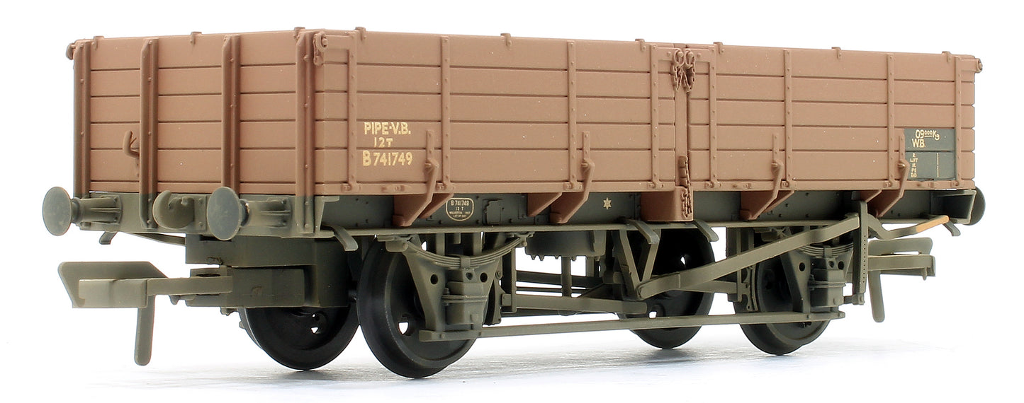 BR 12T Pipe Wagon BR Bauxite (Late) 741749 - Weathered