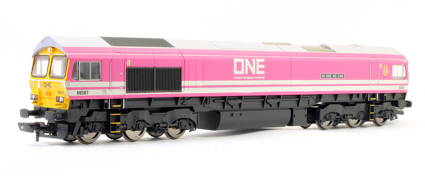 Pre-Owned R3923 Ocean Network Express Class 66 'As One We Can' No.66587 Diesel Locomotive