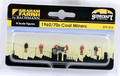 'N' Gauge Figures - 1960/70s Coal Miners