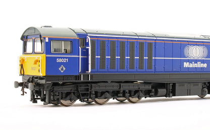Pre-Owned E84007 Class 58 58021 'Hither Green Depot' Mainline Blue Diesel Locomotive