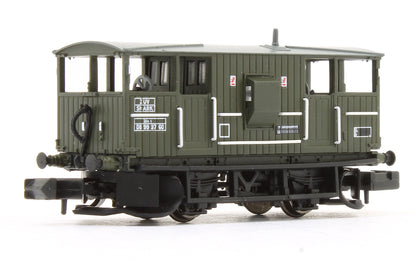 BR 20T 'Shark' Ballast Plough Brake Van BR Departmental Olive Green No. DB993760