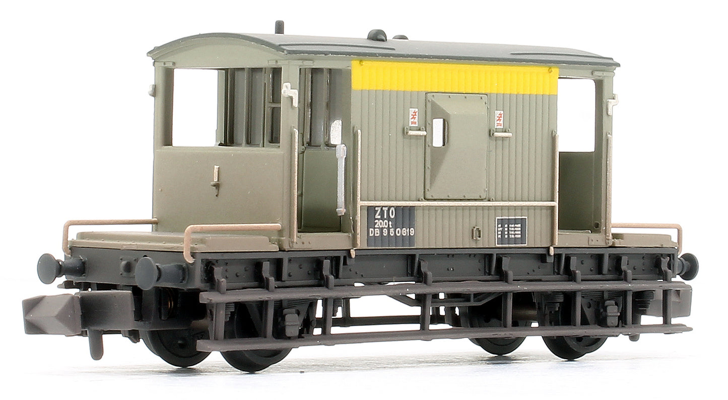 BR 20T Brake Van BR Engineers Grey & Yellow 950619 - Weathered