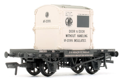 Conflat Wagon GWR Grey With 'GWR' AF Container - Weathered 39230