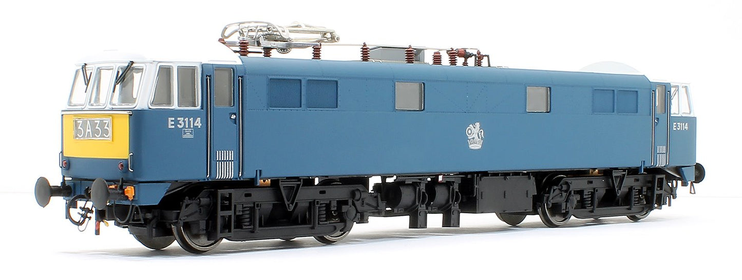 Class 86/0 'AL6' Bo-Bo Electric Locomotive BR Blue E3114 with small yellow warning panels and blue bufferbeams