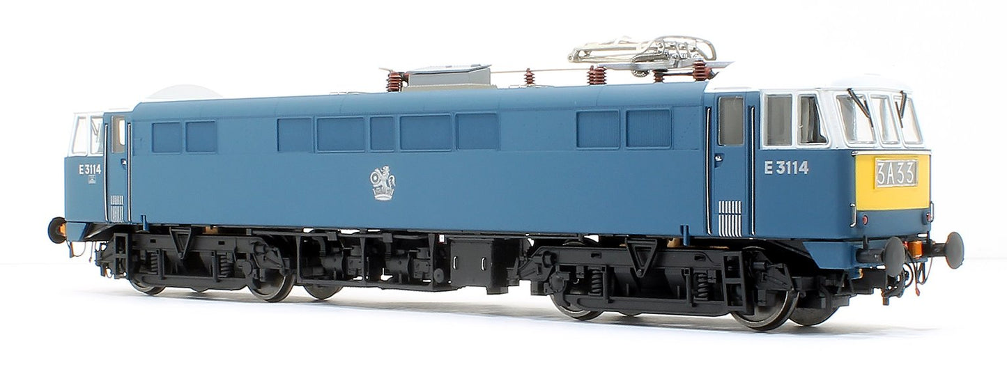 Class 86/0 'AL6' Bo-Bo Electric Locomotive BR Blue E3114 with small yellow warning panels and blue bufferbeams