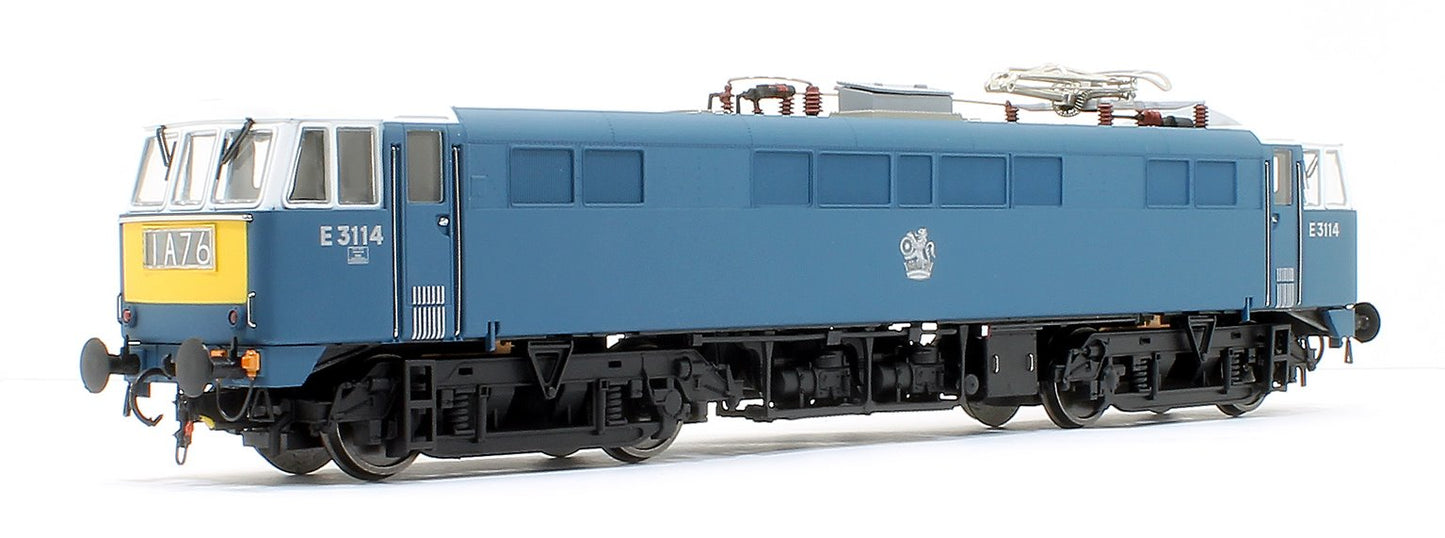 Class 86/0 'AL6' Bo-Bo Electric Locomotive BR Blue E3114 with small yellow warning panels and blue bufferbeams