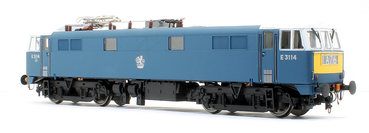 Class 86/0 'AL6' Bo-Bo Electric Locomotive BR Blue E3114 with small yellow warning panels and blue bufferbeams