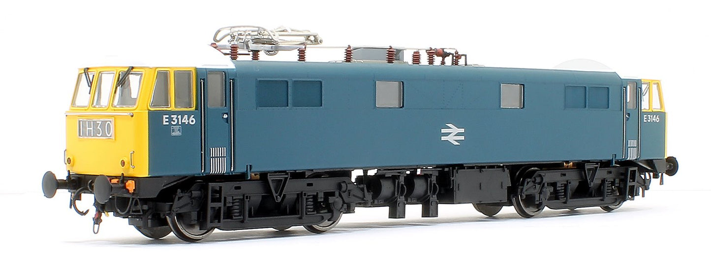 Class 86/0 'AL6' Bo-Bo Electric Locomotive BR Rail Blue E3146 with double arrow logo, full yellow ends, white cab roof and black bufferbeams