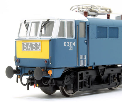 Class 86/0 'AL6' Bo-Bo Electric Locomotive BR Blue E3114 with small yellow warning panels and blue bufferbeams