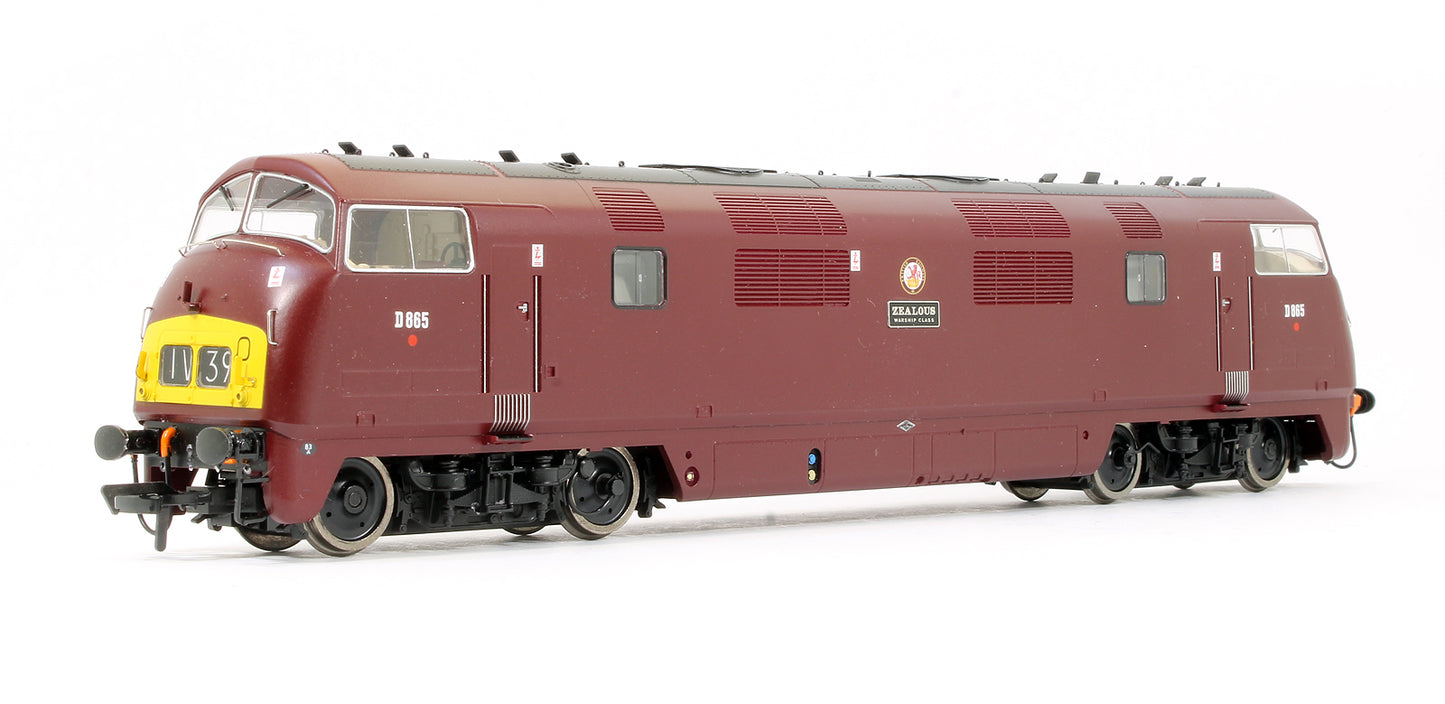 Pre-Owned Class 43 Warship D865 'Zealous' BR Maroon Yellow Panel Diesel Locomotive