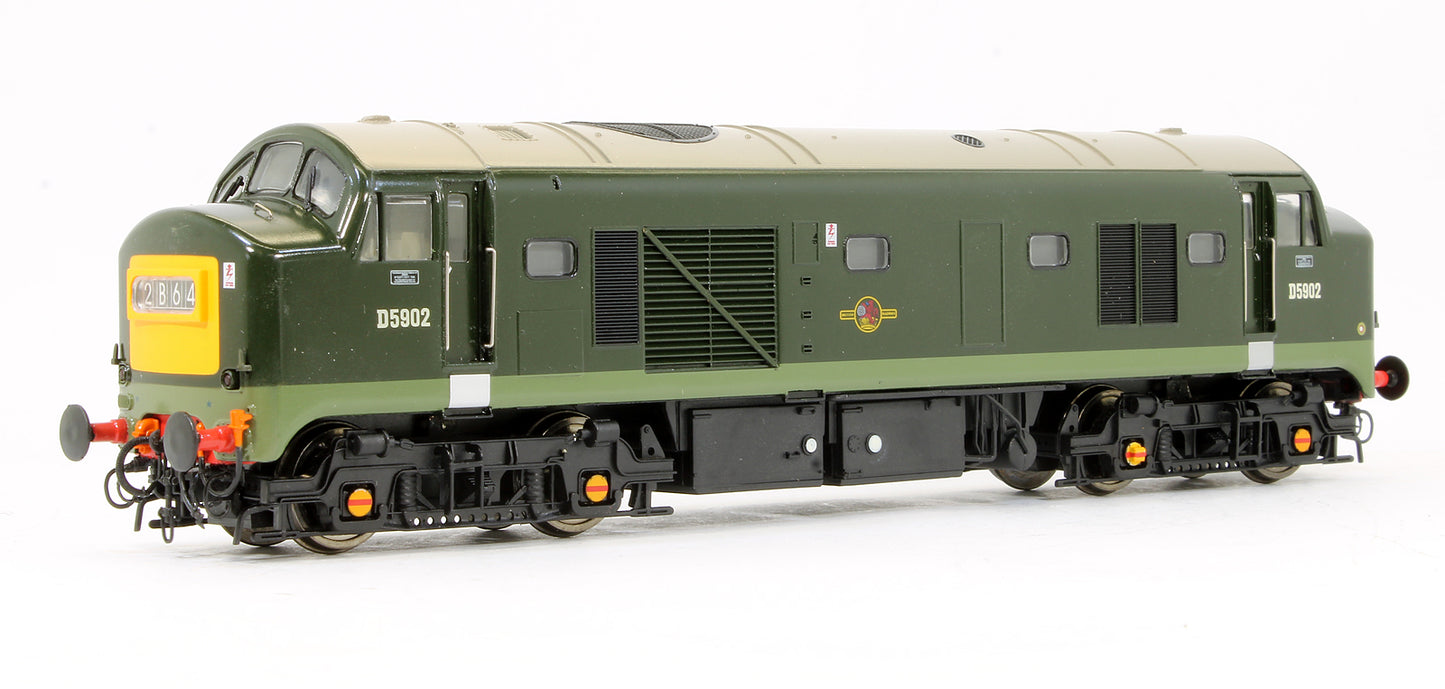 Pre-Owned Class 23 Baby Deltic D5902 BR Green Small Yellow Ends Diesel Locomotive