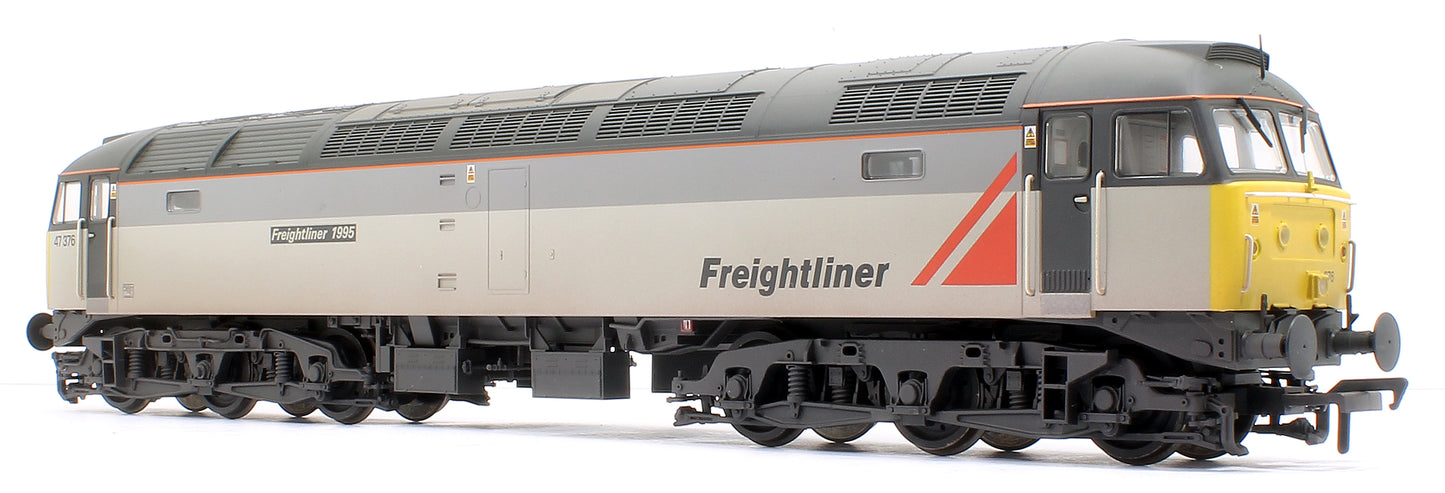 Class 47/3 47376 'Freightliner 1995' Freightliner Grey Diesel Locomotive - Weathered - DCC Sound