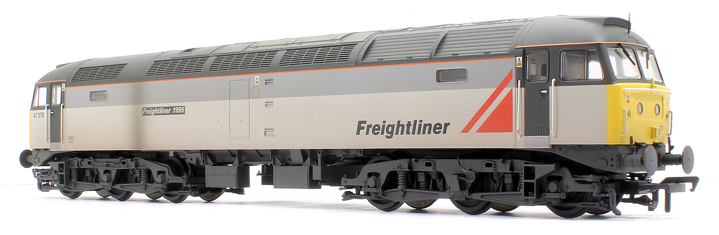 Class 47/3 47376 'Freightliner 1995' Freightliner Grey Diesel Locomotive - Weathered - DCC Sound