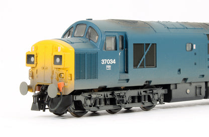 Pre-Owned 32-781A Class 37/0 Diesel 37034 BR Blue Diesel Locomotive (Weathered)