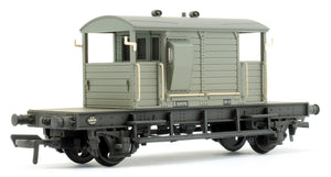 SR 25T 'Pill Box' Brake Van Left-Hand Duckets BR Grey (Early) - Weathered