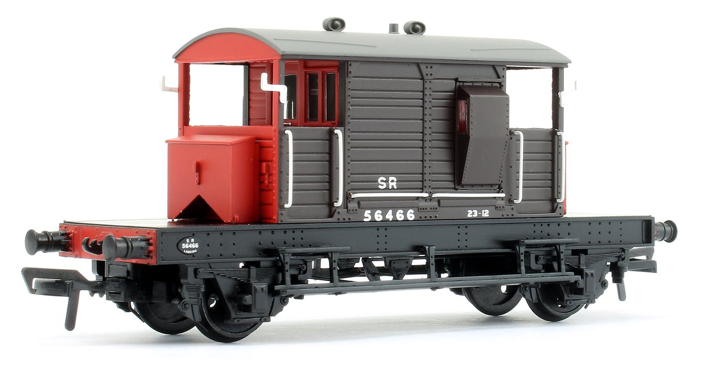 38-400B SR 25T 'Pill Box' Brake Van Right-Hand Duckets SR Brown No. 56466