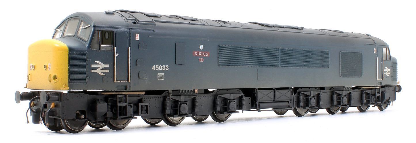 Pre-Owned Class 45/0 Class 45033 'Sirius' BR Blue with Full Yellow Ends and Tinsley Names (Weathered)