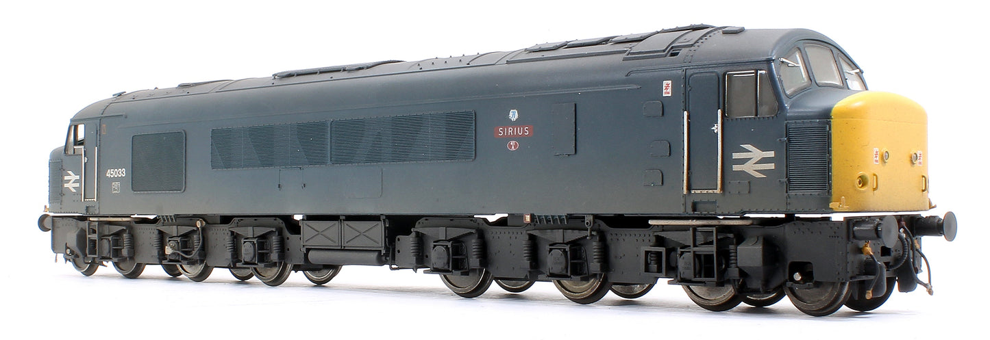Pre-Owned Class 45/0 Class 45033 'Sirius' BR Blue with Full Yellow Ends and Tinsley Names (Weathered)