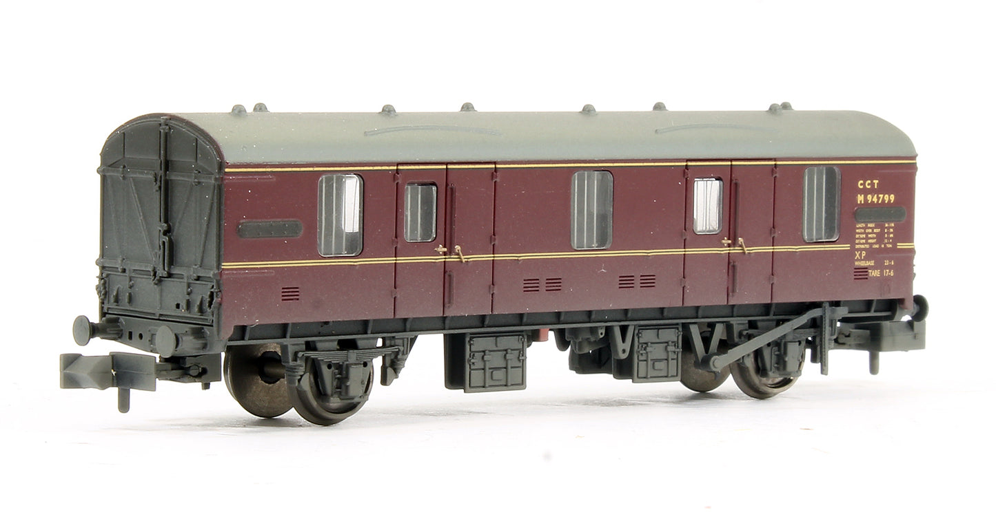 Pre-Owned MK1 CCT Covered Carriage BR Lined Maroon 'M94799' (Weathered)