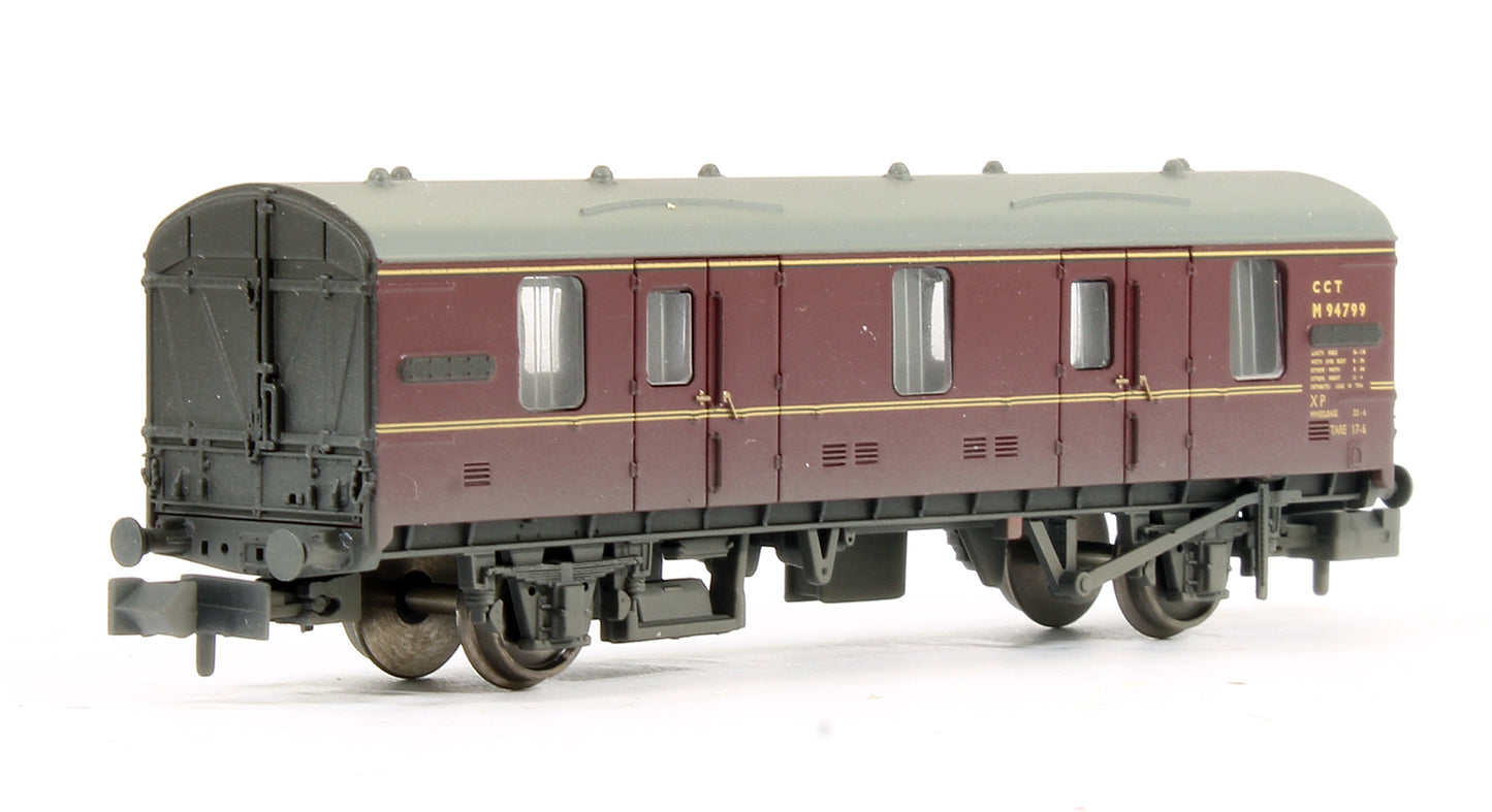 Pre-Owned MK1 CCT Covered Carriage BR Lined Maroon 'M94799' (Weathered)