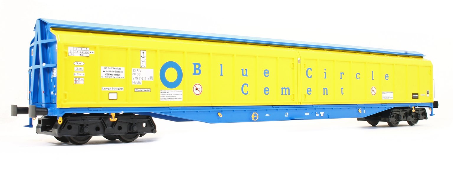 Cargowaggon IWB Bogie Van Blue Circle Cement 2797 611-1