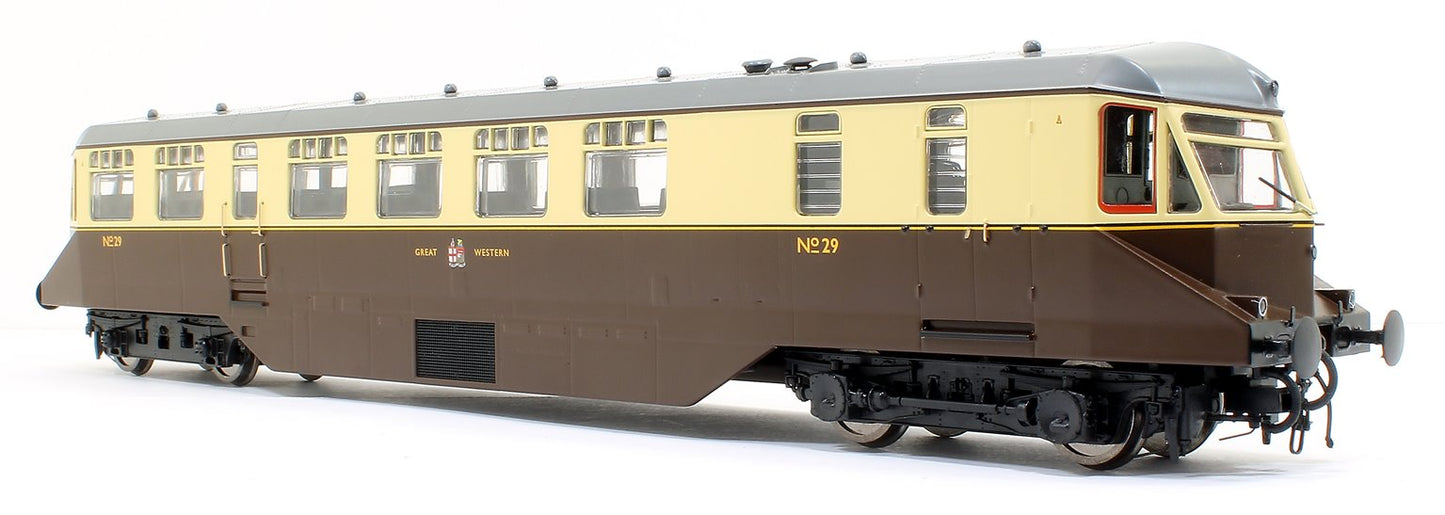 GWR AEC Railcar GWR chocolate/cream with monogram (grey roof) Diesel Locomotive