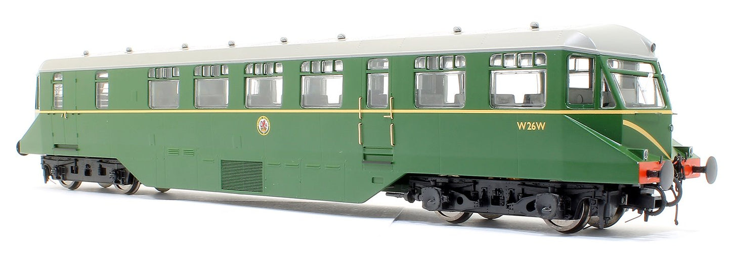 GWR AEC Railcar GWR BR green with speed whiskers (dark grey roof) Diesel Locomotive