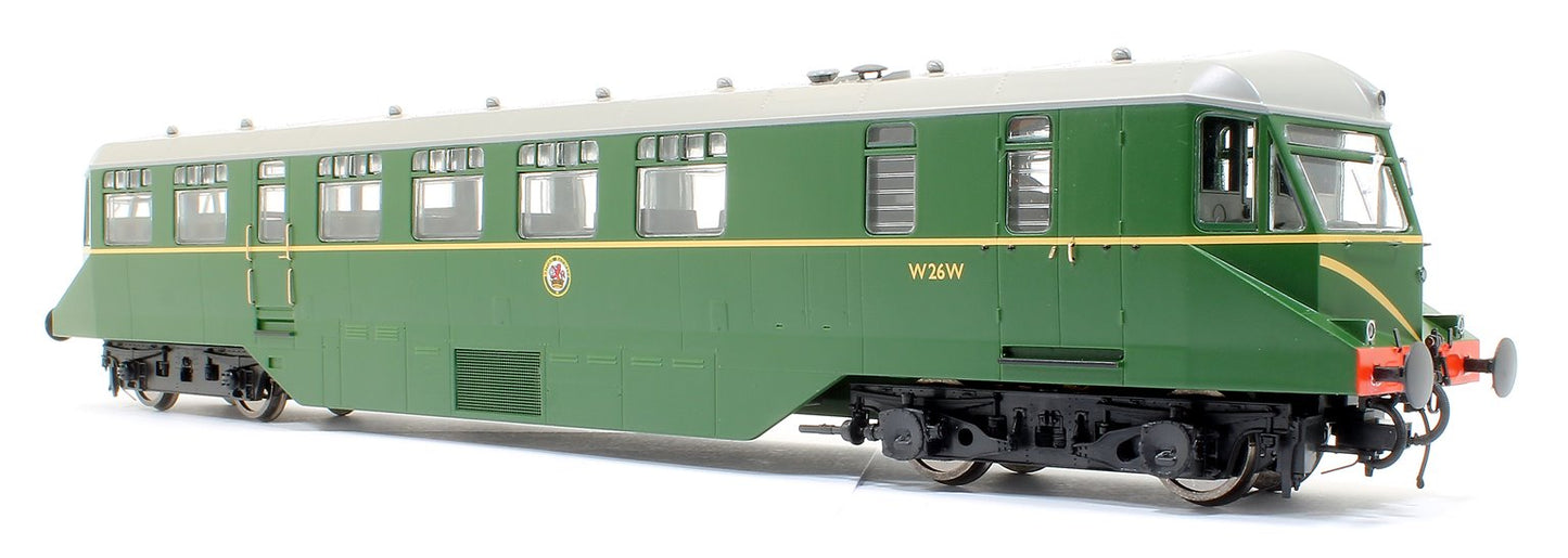 GWR AEC Railcar GWR BR green with speed whiskers (dark grey roof) Diesel Locomotive