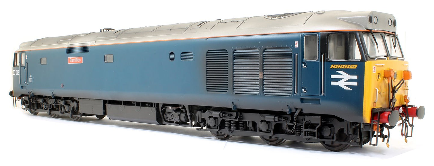 Pre-Owned Class 50 019 'Ramillies' Departmental Blue Diesel Locomotive - Weathered