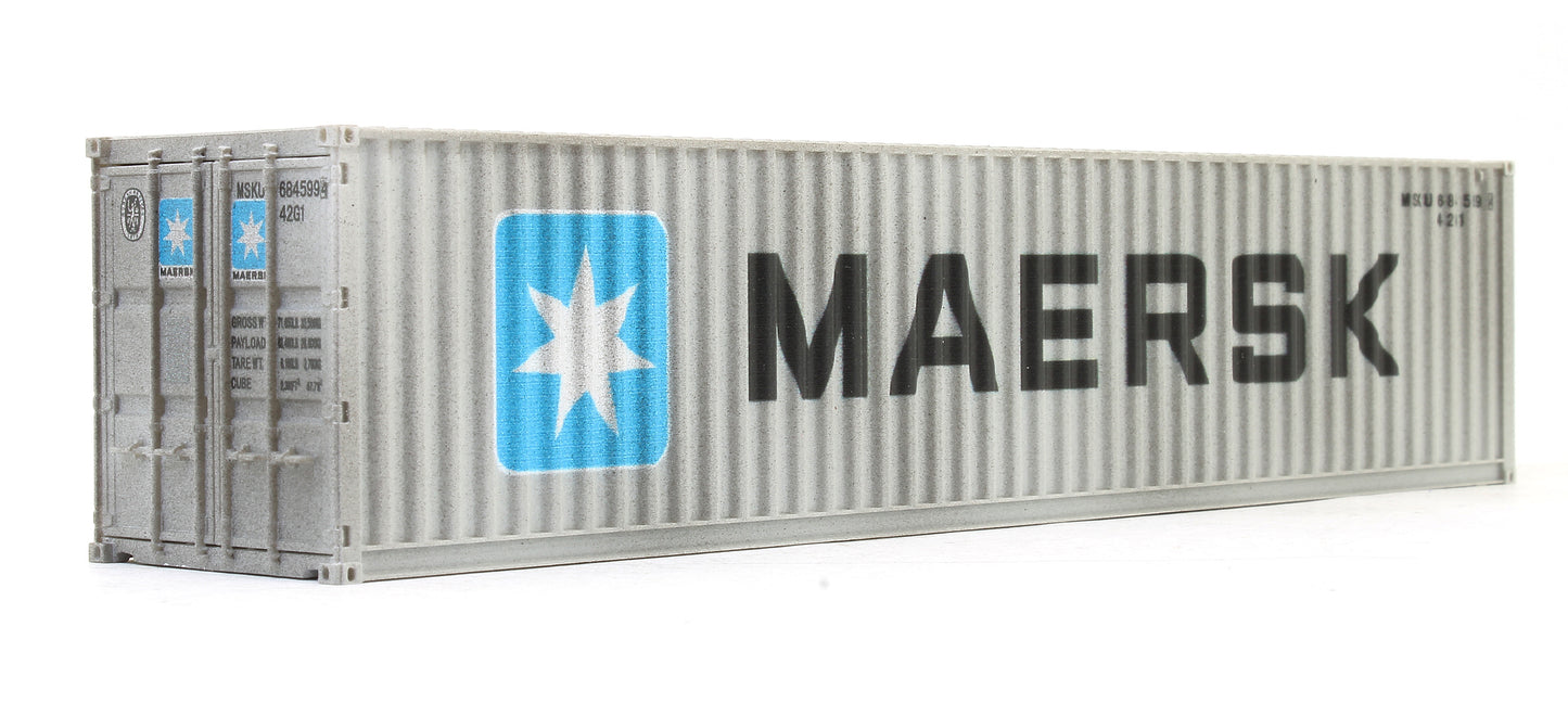 40 Ft Container Maersk Twin Pack MRKU & MSKU - Weathered