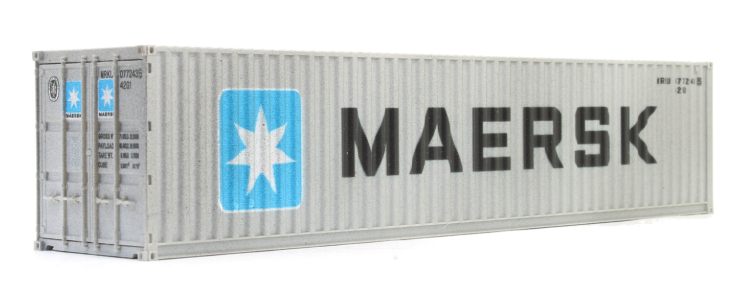 40 Ft Container Maersk Twin Pack MRKU & MSKU - Weathered
