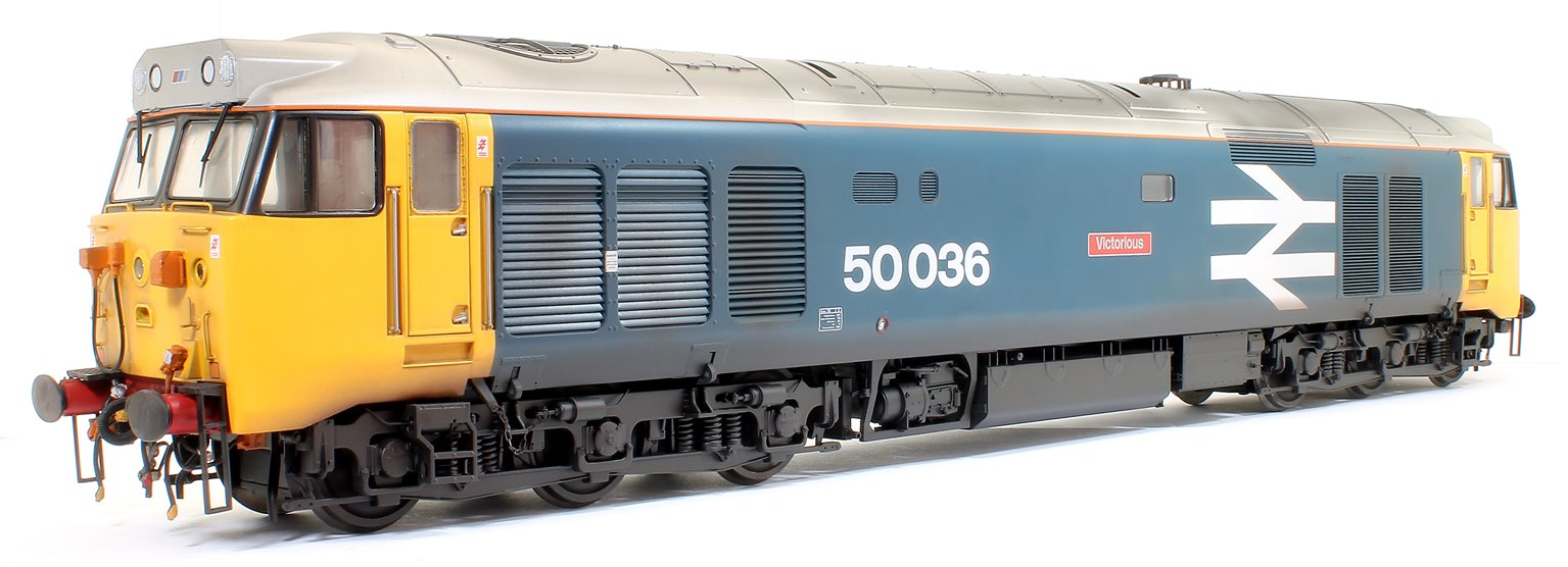 Class 50 036 'Victorious' BR Blue Large Logo Diesel Locomotive (Weathered)